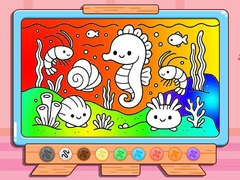 遊戲Coloring Book: Kawaii Sea Animals