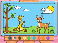 遊戲Coloring Book: Giraffe And Deer