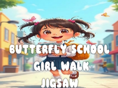 遊戲Butterfly School Girl Walk Jigsaw