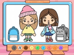 遊戲Coloring Book: Toca Boca Back To School
