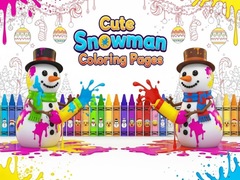 遊戲Cute Snowman Coloring Pages