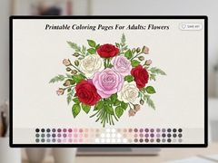 遊戲Printable Coloring Pages For Adults Flowers