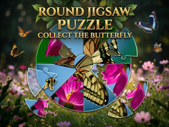 遊戲Round Jigsaw Puzzle - Collect the Butterfly