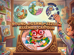遊戲Round Jigsaw Puzzle 2 Assemble Cartoon