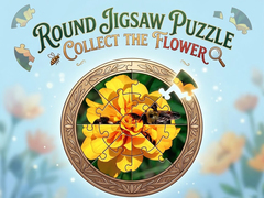 遊戲Round jigsaw Puzzle - Collect the Flower